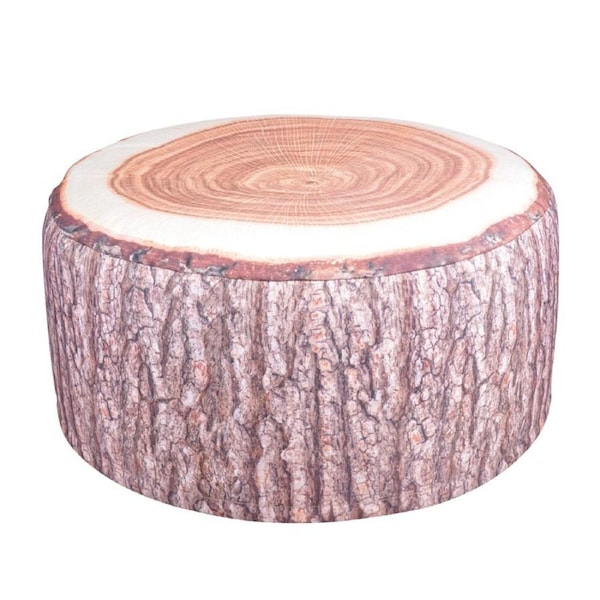 Esschert Design Outdoor Inflatable Pouffe Tree Trunk Waterproof Chair Brown