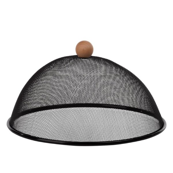 Esschert Design Iron Food Cover Dinning Tableware Kitchen Round Small Black
