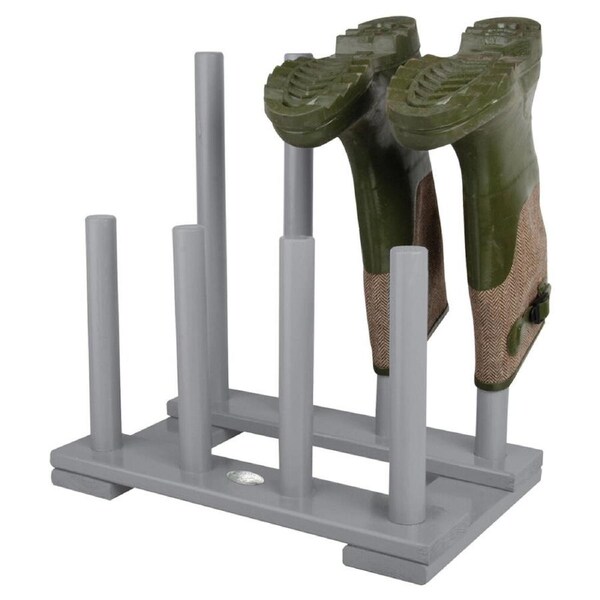 Esschert Design Wooden Boot Rack Shoe Stand Home Organiser 41.8x41.9cm Grey