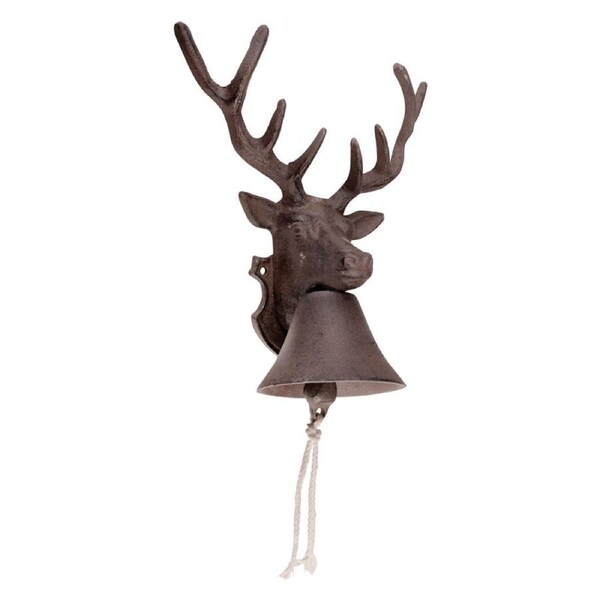 Esschert Design Cast Iron Door Bell Deer Home Decor Outdoor 27cm Brown