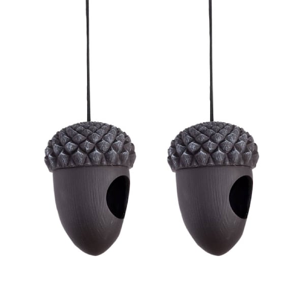 2PK Esschert Design Bird Feeder Garden & Outdoor Decoration 15cm Black Acorn