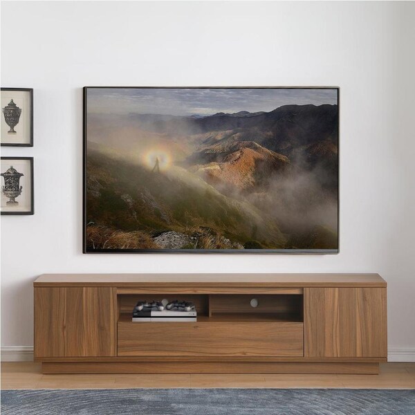 Tauris VICE2200WAL TV Unit – 2200mm Walnut Entertainment Cabinet with Sound bar Shelf