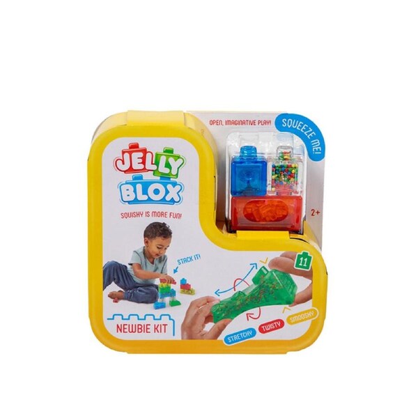 11pc Jelly Blox Newbie Kit Squishy Sensory Soft Building Blocks Toy 2y+