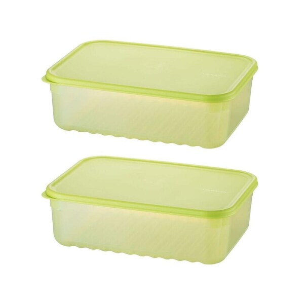 2pc LocknLock Fresh Block 3.2L Food Storage Container Set 29.2x20.6cm Green