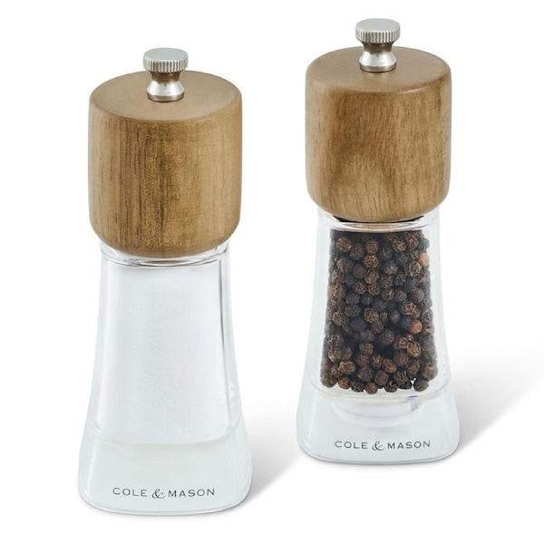 Cole & Mason Woodbury Salt Pepper Mill Grinder Gift Set 5.4x13.4cm Brown