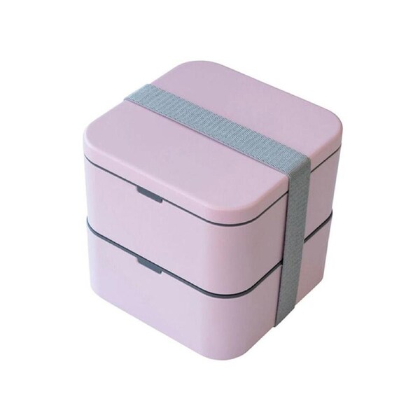 Cuisena RPET Square Bento Food Storage Container Lunch Box 14x14cm Pink