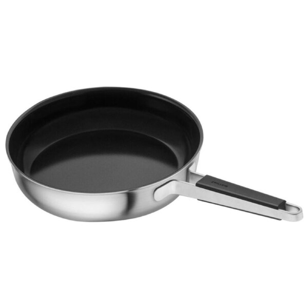Zwilling Pure Stainless Steel Frypan Ceramic Non-Stick Coating 28cm Silver