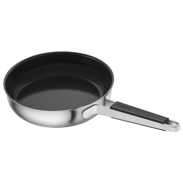Zwilling Pure Stainless Steel Frypan Ceramic Non-Stick Coating 24cm Silver