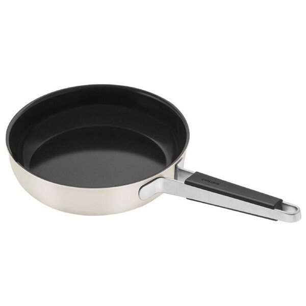 Zwilling Pure Stainless Steel Frypan Ceramic Non-Stick Coating 24cm Ivory