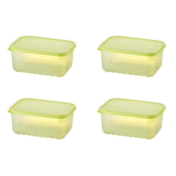2x 2pc LocknLock Fresh Block 330ml Food Storage Container Set 14.6x10.3cm Green