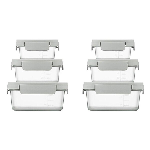 2x 3pc LocknLock Nestopia Silicone Food Stoarage Container Set 500ml/920ml/1.6L