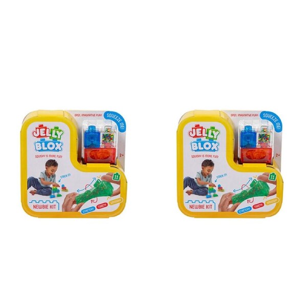 2x 11pc Jelly Blox Newbie Kit Squishy Sensory Soft Building Blocks Toy 2y+