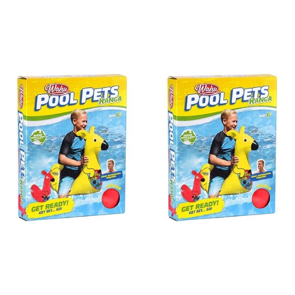 2PK Wahu Pool Pets Kanga Racer Inflatable Float Ride-On Toy 6y+ 90cm Assorted
