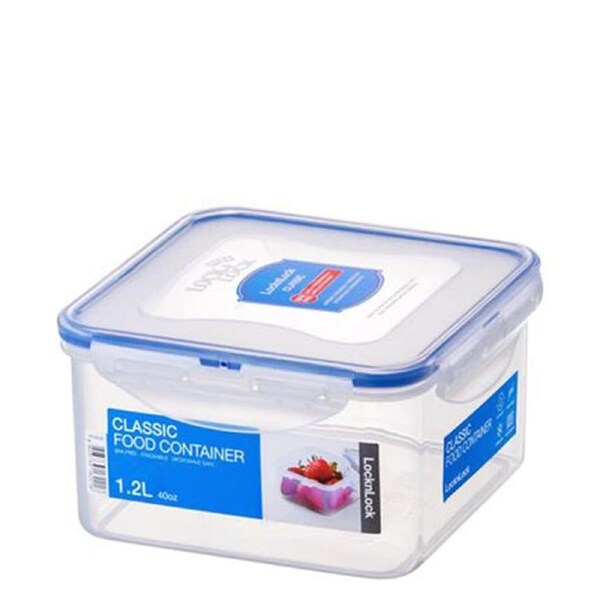 JOYBUY 1.2L Classic Square Food Container – Short Clear Airtight Storage