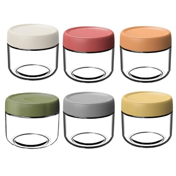 JOYBUY Overnight Oats Mason Jars – Stackable Glass Containers with Lids in Vibrant Colors