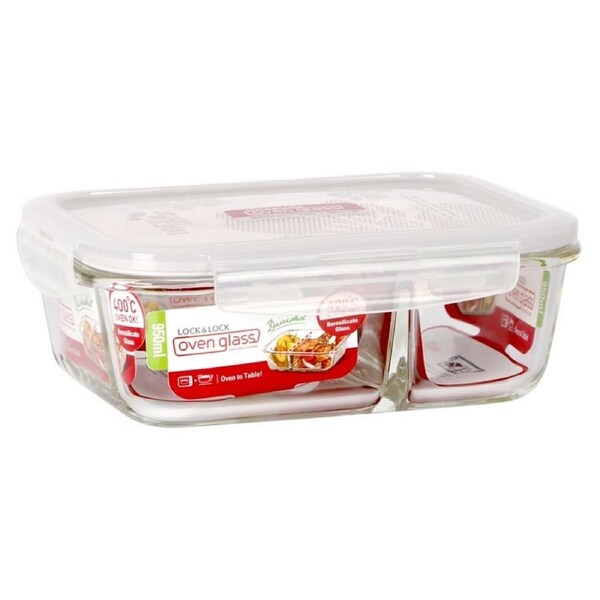 JOYBUY LocknLock 950ml Heat-Resistant Glass Lunchbox – With Divider