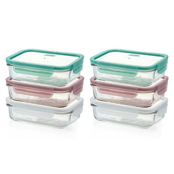 JOYBUY 6pc 710ml Rectangular Storage Container Set – With Lids, BPA-Free
