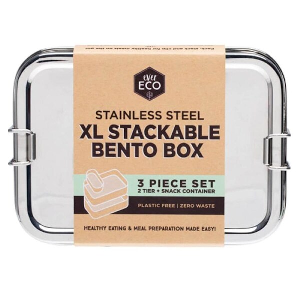 JOYBUY Stainless Steel XL Stackable Bento Box 2 Tier