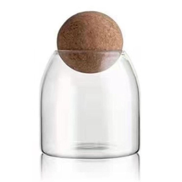 JOYBUY Clear Glass Bottles with Cork Lids – Food Containers for Candy, Nuts, Spices