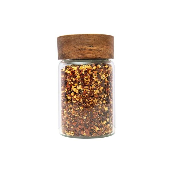 JOYBUY 250ml Acacia Wood Glass Jar – Airtight Kitchen Storage Container