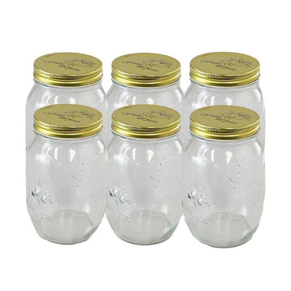 JOYBUY 6x 1L Glass Preserving Jars – Conserve Containers for Jam, Chutney, Sauces