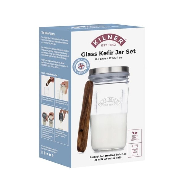 JOYBUY Kilner 500ml Glass Kefir Set – Fermentation Jar Kit