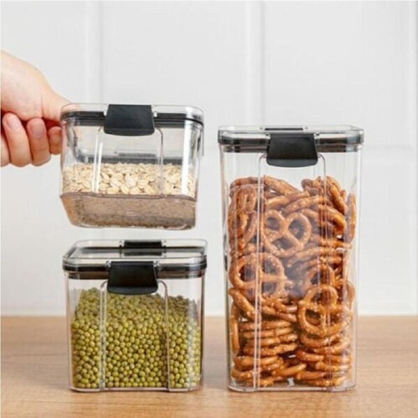 JOYBUY 6x 1300ml Clip Storage Boxes – Airtight Food Containers for Pantry & Cereal