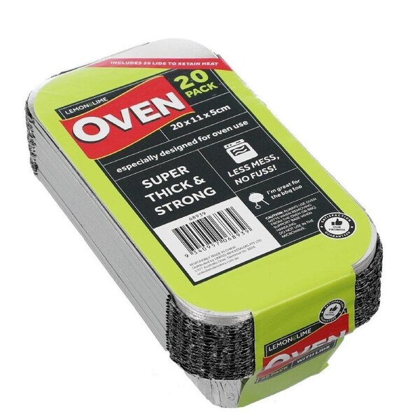 JOYBUY 100pc 20×11cm Foil Baking Pans – Loaf Tray with Lids for Bread & Cake