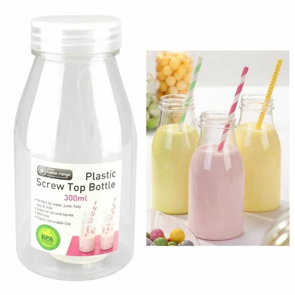 JOYBUY 300ml Plastic Milk Bottle – Reusable Kitchen Drink Container