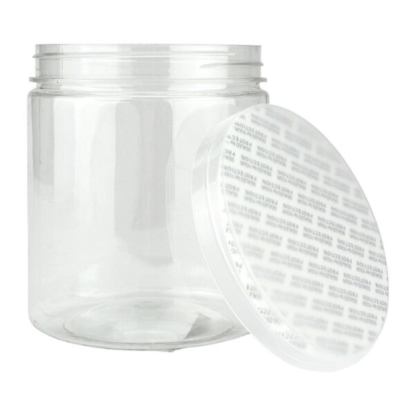 JOYBUY 470ml Clear Plastic Round Jar – Screw Top Food Storage Container