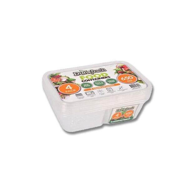 JOYBUY 4pcs PP Storage Containers – BPA-Free 650ml Boxes for Food, Fruit, Vegetables