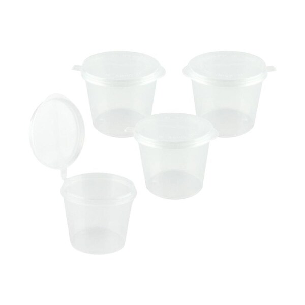JOYBUY 45-Pack 25ml Sauce Containers – Hinged Lids for Dips & Condiments