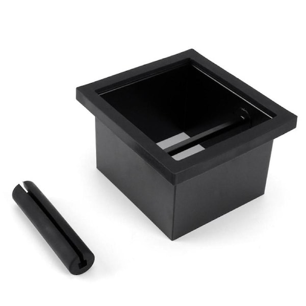 JOYBUY Square Coffee Grounds Knock Box – Desktop Stainless Steel Bottomless Waste Bin