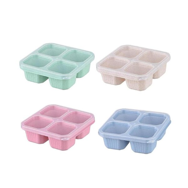 JOYBUY 4-Compartment Reusable Bento Box – Compact Meal Prep Food Storage Container