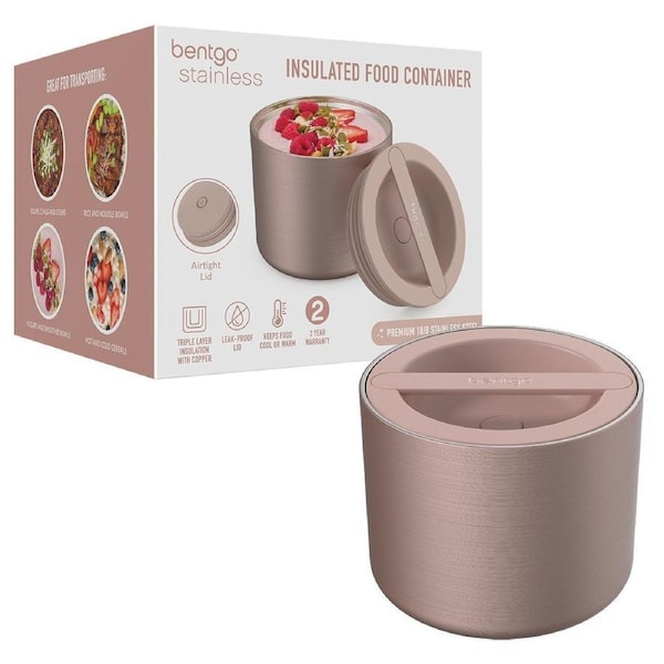 JOYBUY Bentgo 560ml Triple Insulated Food Jar – Stainless Steel, Rose Gold