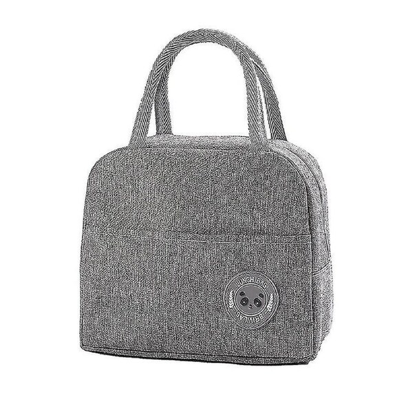 JOYBUY Grey Insulated Lunch Bag – Portable Waterproof Tote for Office & Travel