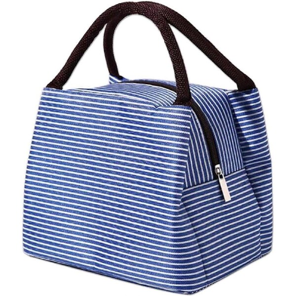 JOYBUY Blue Reusable Insulated Lunch Tote – Picnic Office Beach Cooler Bag