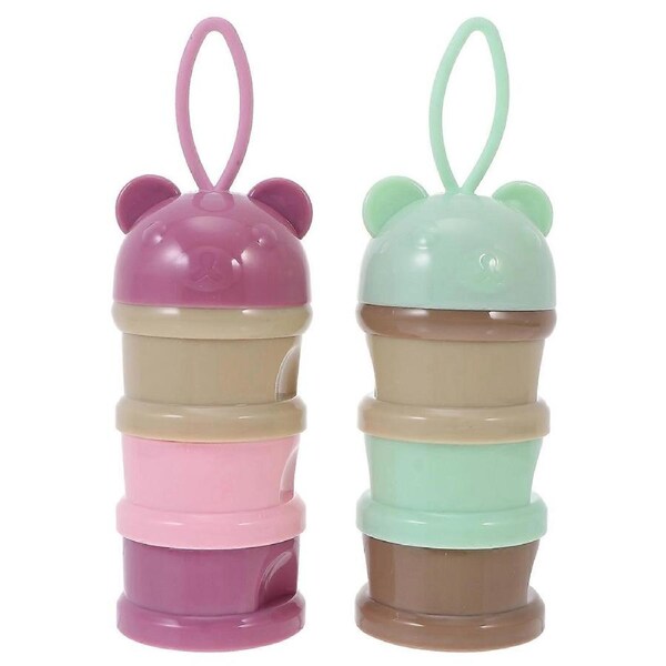 JOYBUY 2pcs 3-Layer Formula Dispensers – Milk Powder Food Storage Containers
