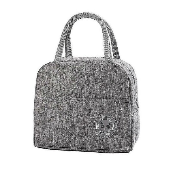 JOYBUY Gray Insulated Lunch Bag – Waterproof Lunch Box for School, Office, Camping