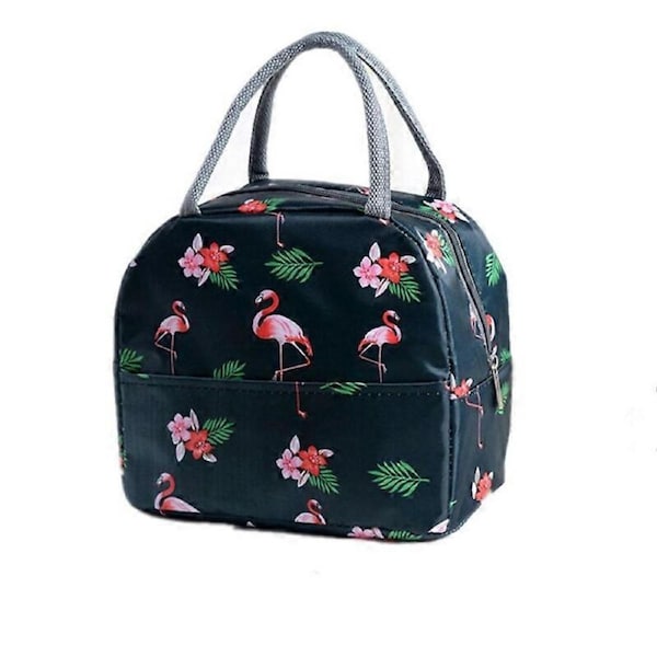 JOYBUY Flamingo Print Portable Insulated Lunch Bag – Women’s Cooler Tote