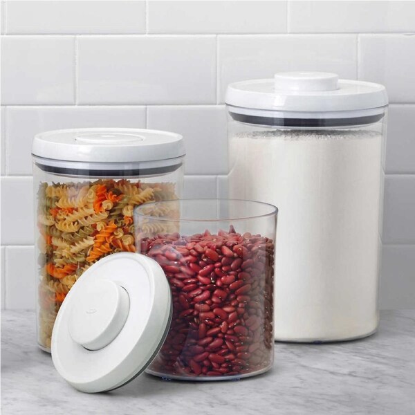 JOYBUY OXO SoftWorks POP Round Canister Set – 1.8L, 2.8L, 4.2L (3pcs)