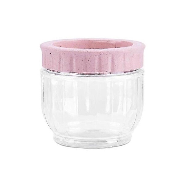 JOYBUY Plastic Grain Storage Canister – Sealed Lid Container for Oatmeal, Rice, Dry Food (Small, Pink)