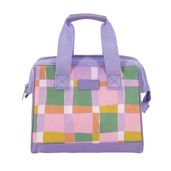 JOYBUY Insulated Lunch Bag – Pastel Checks
