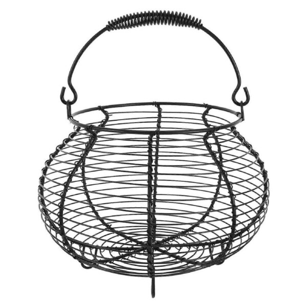 JOYBUY Vintage Round Wire Egg Basket with Handle – Kitchen Fruit & Egg Holder