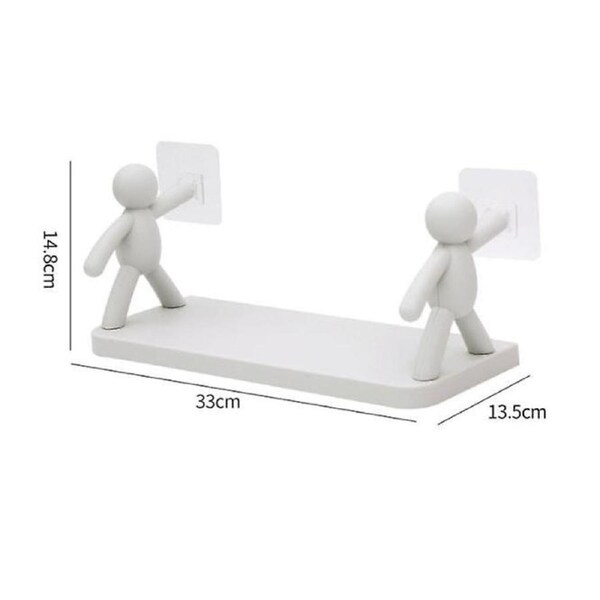 JOYBUY Punch-Free Wall Rack Organizer – Bathroom/Kitchen Villa Design Wall Storage Shelf