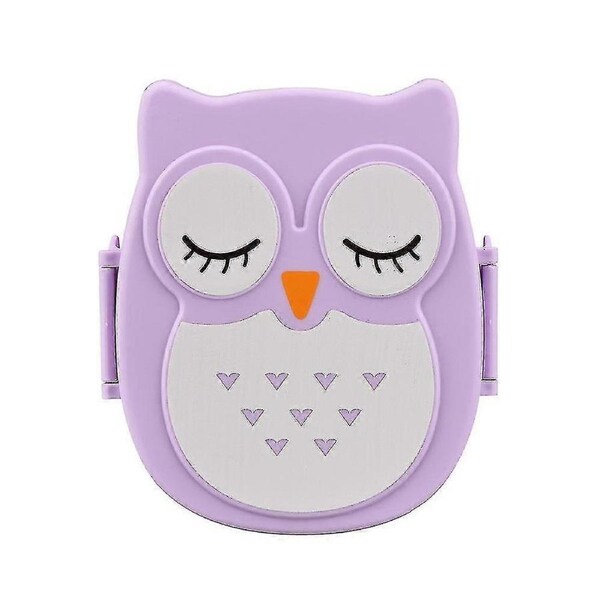 JOYBUY Owl Bento Lunch Box – Purple Portable Meal Prep Container with Compartments