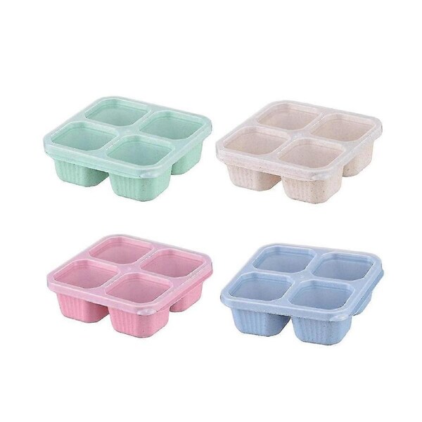 JOYBUY Reusable Bento Box – 4-Compartment Stackable Meal Prep Containers