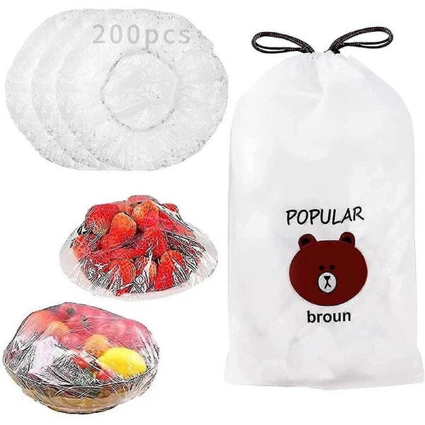 JOYBUY 200pcs Elastic Fresh Storage Bags – Adjustable Bowl Covers