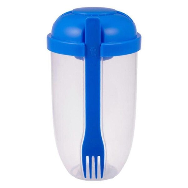 JOYBUY Portable Salad Container with Dressing Cup & Fork – Picnic Food Bottle