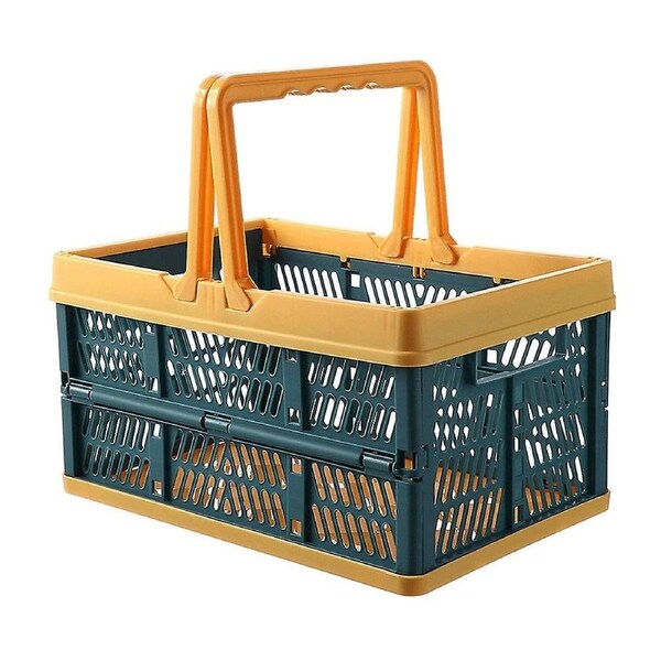 JOYBUY Folding Handle Food Storage Basket – Picnic Desktop Organizer